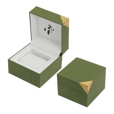 China Handmade Custom Logo Paper Luxury Wrist Green Watch Gift Box Packaging Boxes Watch Box For Watches for sale