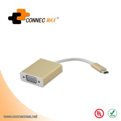 China USB3.1 Monitor Cable USB C C To VGA Converter for sale