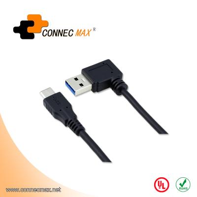 China USB3.1 Type C USB 3.1 Data Cable Right Angle Right Angle Cable to USB3.0 AM Cable with 10Gbps Superspeed for sale