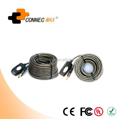 China Connect USB Remote Devices 10m USB 2.0 Active Repeater Cable Cord A Male To A Female USB Extension Cable for sale