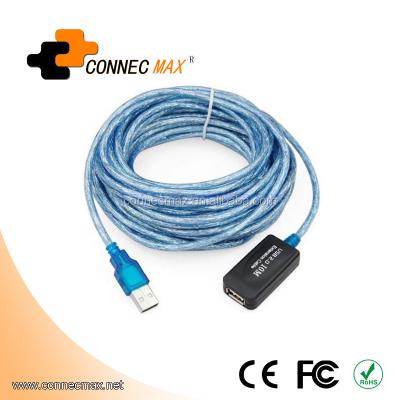 China Connect USB Remote Devices 33FT / 10 Meter USB 2.0 Active Repeater / Extension Cable for sale