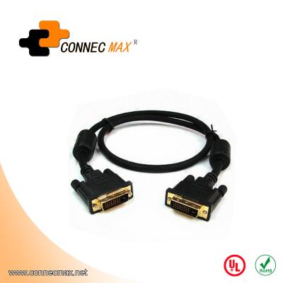 China Multimedia DVI-D Dual Link 24+1 Pin Male To Male Cable Adapter for sale