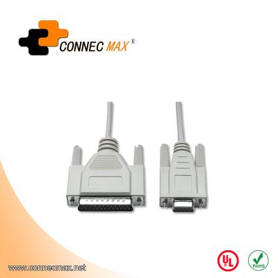 China DB25 25pin PDA Male to DB9 Female Straight Modem Cable for sale