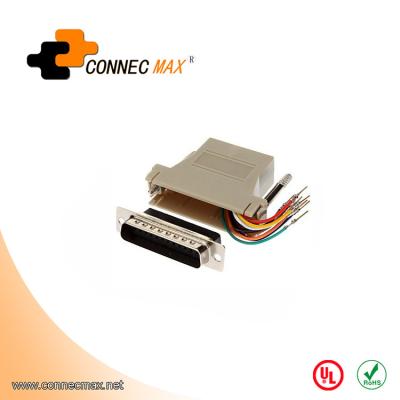 China Automotive Tan RJ45 Female To Parallel DB25 Male Adapter for sale