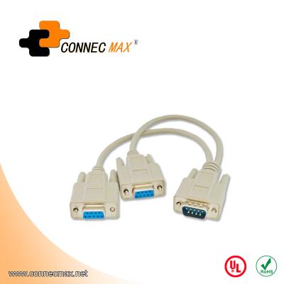 China Computer DB9 PIN Male To DB 9 Pin Male RS232 Double D-SUB Cable Beige Color for sale