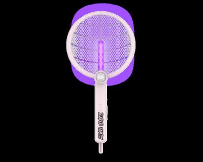 China Sustainable Folding Large Rechargeable Chargeable Grid Led Light Electric Swatter Bat Mosquito Swatter for sale