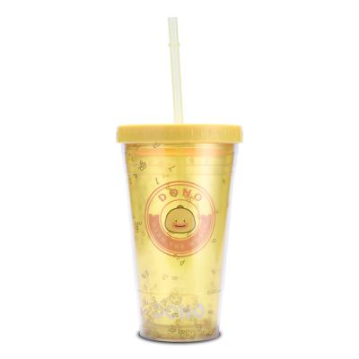 China Girl Icarer Family Cup Straw Cup With PVC Plastic Insert Creative Hard Cute Design Double Attack Wall Custom Logo Wholesale for sale