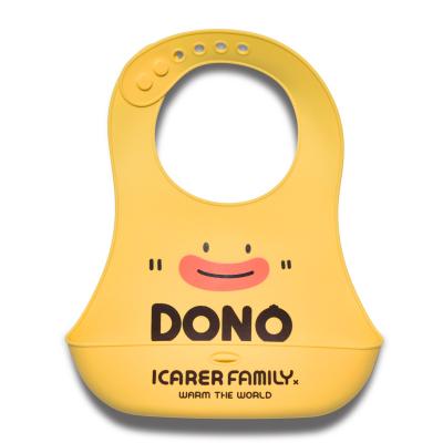 China Food Grade Antibacterial Baby Family Icarer Free Sample Waterproof Silicone Baby Bib Set Colorful Silicone Baby Bib for sale