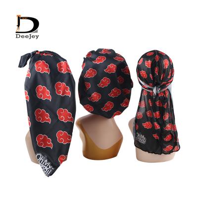 China Promotional Multi Function Satin Custom Hair Wrap Set Contain Soft Satin Cowl Durags Bandanas All Above Logo for sale