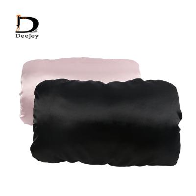 China Custom Empty Decorative Soft Satin Pillow Cases Folded Silk Logo Sublimation Pillow Case Cover For Bed for sale