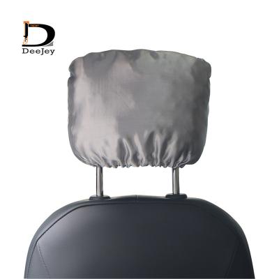 China Custom Adjustable Sports Satin Headrest Cover Bulk Sale Car Headrest Cover Adjustable All Over Logo Printing for sale