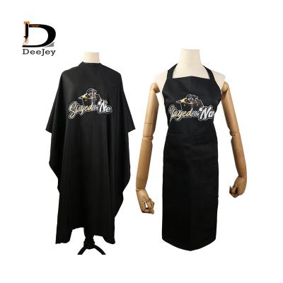 China Custom Logo Barber Capes Hairdressing Cutting Waterproof Salon Cape and Apron with Designs CA for sale