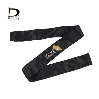 China Adjustable Custom Logo Satin Silk Wig Edge Wrap Scarf For Women Hair Extensions Headband Tie for sale