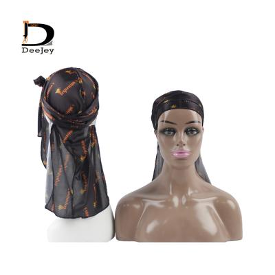 China Custom hair decoration designer satin hood and durags for men silky durag designer chinese durag seller for sale