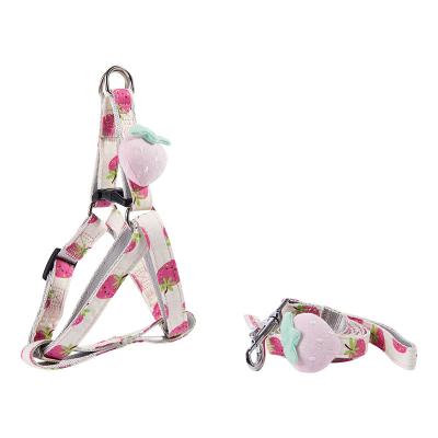 China Custom Made Luxury Strong Stocked Logo Nylon Pet Rope Dog Collar Harness Set Leash And Collar Set for sale