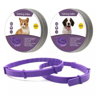 China PNB Stocked Safe Waterproof Durable Dog Cat Calming Collars Worry Relief Low MOQ 100% Natural Adjustable Anxiety for sale