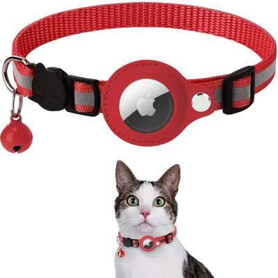 China PNB Lights Dog Collar Case for Airtag Cat Collar with Bell for Anti Lost Tracker Locator Pet Reflective Maker Dog Accessories for sale