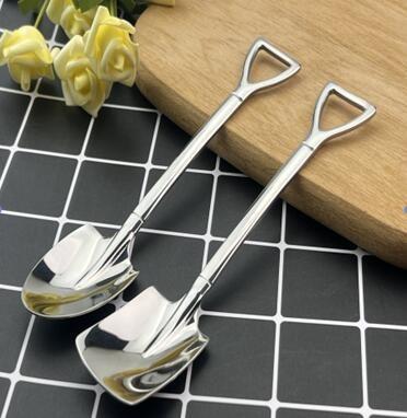 China 304 Stainless Steel Ice Cream Spoon Ice Cream Shop Use Gift Creative Viable High-end Scoop Shape for sale