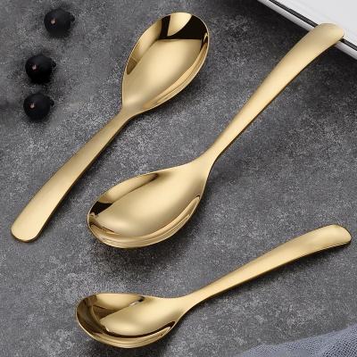 China New 2021 Sustainable 304 Stainless Steel Metal Dinner Round Spoon , High Quality Stainless Steel Spoon for sale