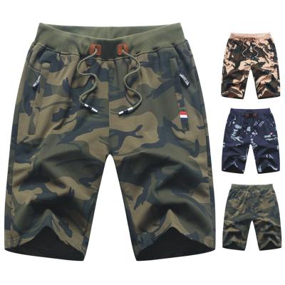 China Anti-wrinkle 2022 high quality newcomers plus size mens pants camouflage fabric drawstring mens shorts pants sports for sale