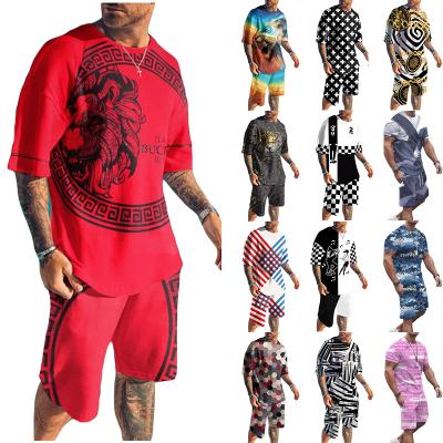 China QUICK DRY mens sets jogger 2022 sets short wear mens street sleeve shirts and shorts mens tracksuit t-shirt shorts set for sale