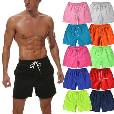 China Anti-wrinkle Summer Clothing 2022 Custom Solid Man Fashion Drawstring Beach Shorts Board Shorts Swim Abbreviations Men for sale