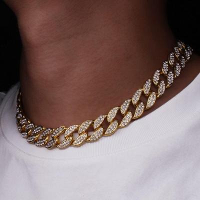 China Hip Hop Jewelry Real 14k Gold Plated Diamond Cut Stainless Steel New Miami Cuban Link Chain Design For Men for sale