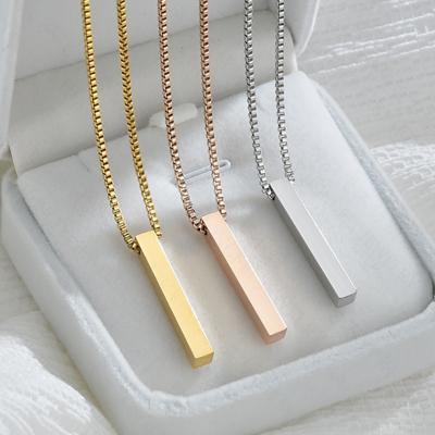 China High Quality Name Plate Necklace Jewelry Fashion Accessories Stainless Steel Necklace Gold Plated Name Plate Necklace Custom for sale