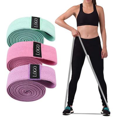 China Eco-Friendly High Quality Stretch Printed Woven Yoga Fitness Strap Fabric Loop Elastic Fit Arm Pull Up Gym Bands for sale