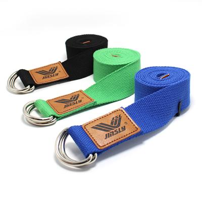 China Strap Like A Durable Multifunctional Polyester Workout Yoga Band Fitness Cotton With D Clips for sale