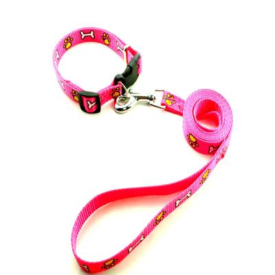 China High Quality Padded Nylon Pet Collars And Adjustable Leashes Seat Belt Cat Dog Collar Leash for sale