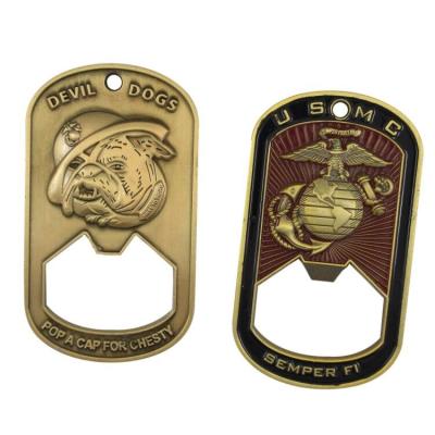 China Opener in the Air Force Marine Corps USMC Semper Fi Running Devil Dog Strong and Proud Bottle Opener for sale