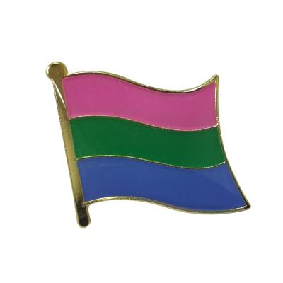 China Europe Flag Lapel Pin LGBT GAY PRIDE POLYSEXUAL for sale