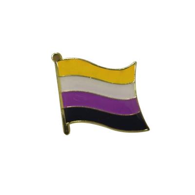 China Europe LGBT GAY PRIDE NONBINARY NON BINARY FLAG LAVERS PIN for sale