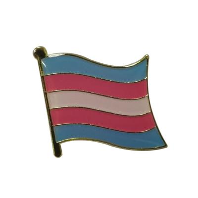 China Europe LGBT GAY PRIDE TRANSSEXUAL FLAG REVERSE PIN for sale