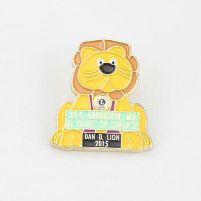 China Custom Europe Lion Club Metal Zinc Alloy Soft Enamel Hard Enamel Lapel Pin for sale