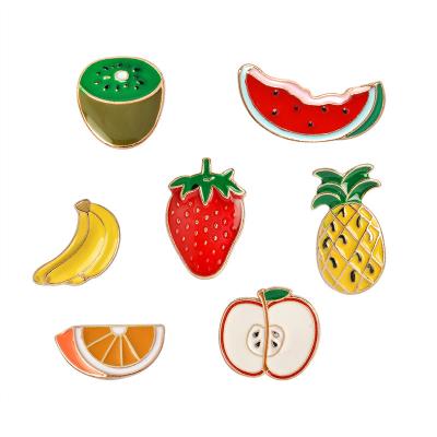 China Custom Made Europe Fruit Strawberry Apple Pin Enamel Lapel Pin Badge for sale