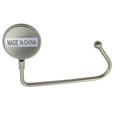 China Custom Metal Blank Metal Bag Hook Upright Hanger Bag Holder Under Counter Bag Hook For Table for sale