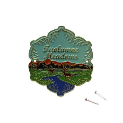 China Africa National Park Walking Stick Medallion Badge with Two Studs for sale