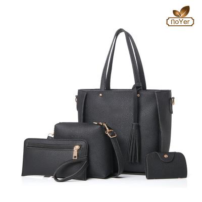 China Fashion Hot Selling Ladies Leather Bags Handbag Sets New Women 4 Pcs Handbag Set for sale