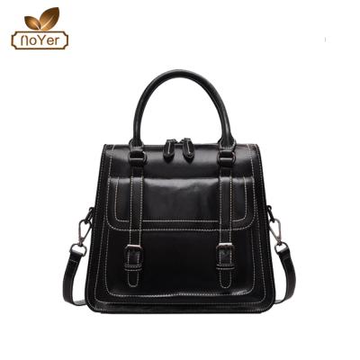 China Low MOQ latest high quality design messenger bag very good quality genuine leather lady handbag for sale