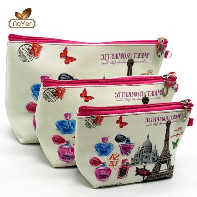 China Fashoion 2017 best selling products women fashion printed cosmetic bag set 3 with custom logo for sale