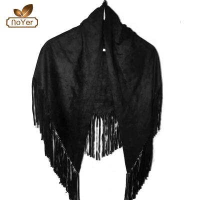 China New Arrival Fashion Ladies Wholesale Custom Made Fringe Suede Upper Shawl NY-SCA151013-012 Ladies Scarf for sale