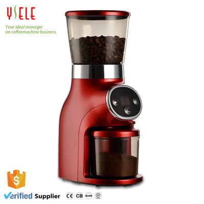 China Touch Screen Wholesale Mini Portable Large Capacity Hopper Cordless Easy Clean Metal Coffee Maker Home Grinder for sale