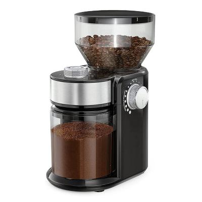 China Car 12 Cup Coffee Maker Powder 16 Volume Adjustable Burr Electric Coffee Grinder Double Knob For Grinding Espresso for sale