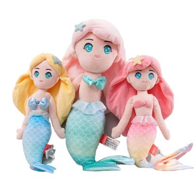 China 100% Eco-friendly Cute Mermaid Stuffed Rag Dolls Baby Dolls Toy Lovely Colorful Princess Mermaid Plush Toy Fashion Mermaid Tail for sale