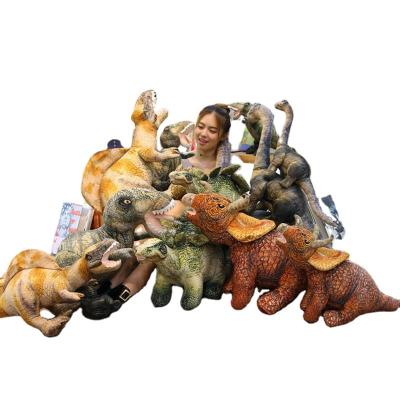 China Promotion 5 Styles Soft Cartoon Sits Realistic Tyrannosaurus Sound Doll For Boys Children Birthday Gift Simulation Dinosaur Plush Toys for sale