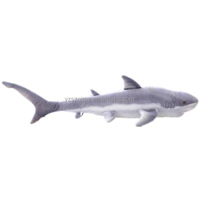 China Custom Free Sample Polyester Promotional Plush Toy Soft Stuffed Shark Plush Pillows For Kids And Adult for sale