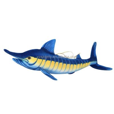 China Realistic Polyester Giant Stuffed Marine Animals Toys Soft Plush Marlin Tuna Blue for sale