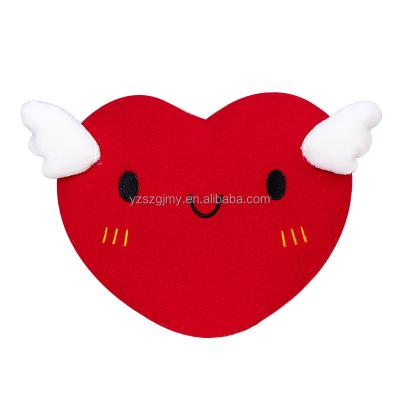 China Wholesale Custom Plush Toy Soft Valentines Pillow Lovely Gift Angel Wings Love Pillow Heart Creative Cushion for sale